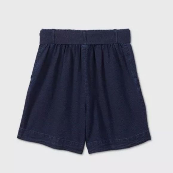 A New Day High Waisted Belted Blue Shorts Size XS - Picture 2 of 5